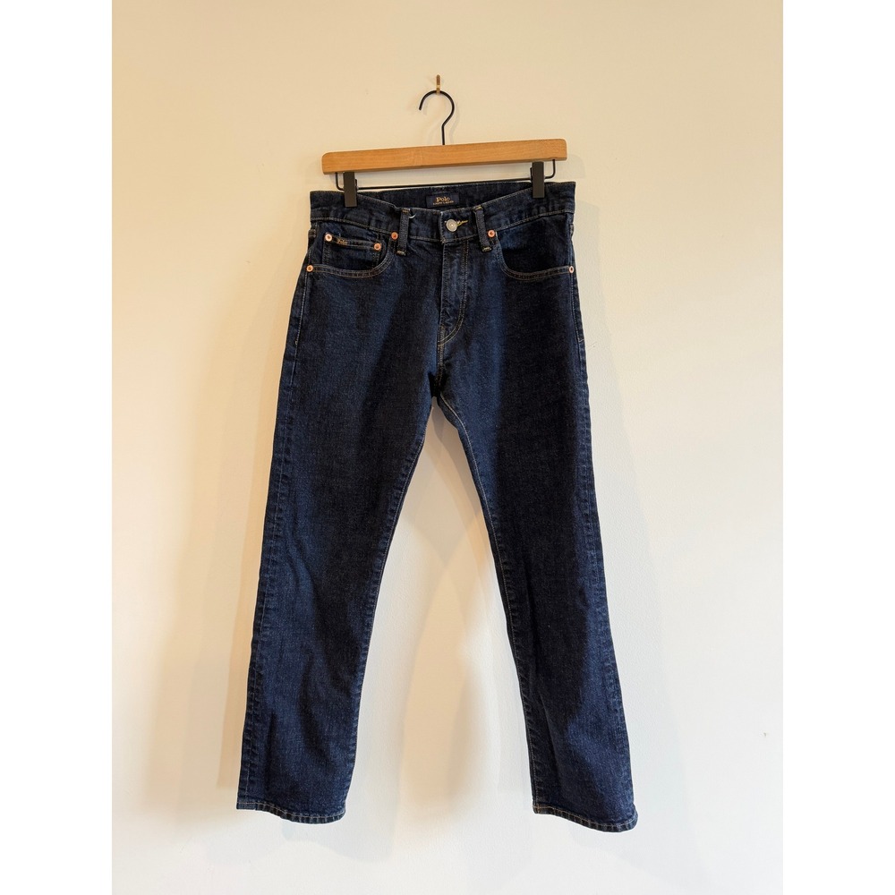 Polo Ralph Lauren Varick Slim Straight Jeans Dark Wash Indigo 31x30 Mens